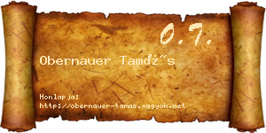 Obernauer Tamás névjegykártya
