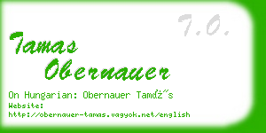 tamas obernauer business card